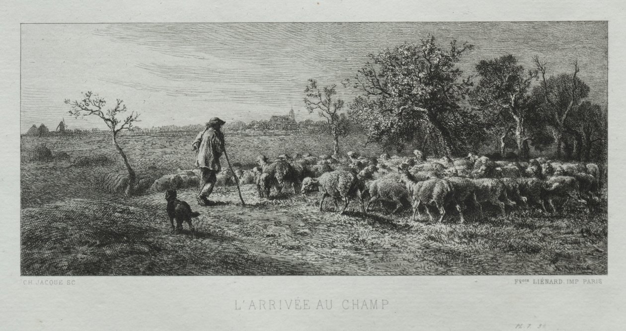 Arriving at the Field by Charles Emile Jacque