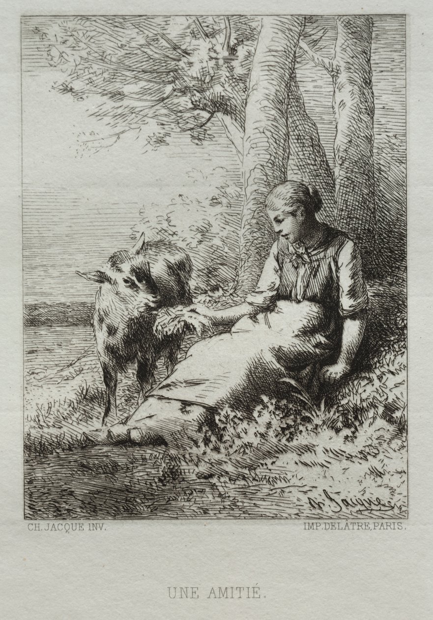 Friendship by Charles Emile Jacque