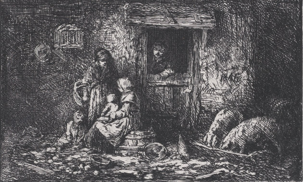 Gate to the Farm, ca. 1850 by Charles Emile Jacque