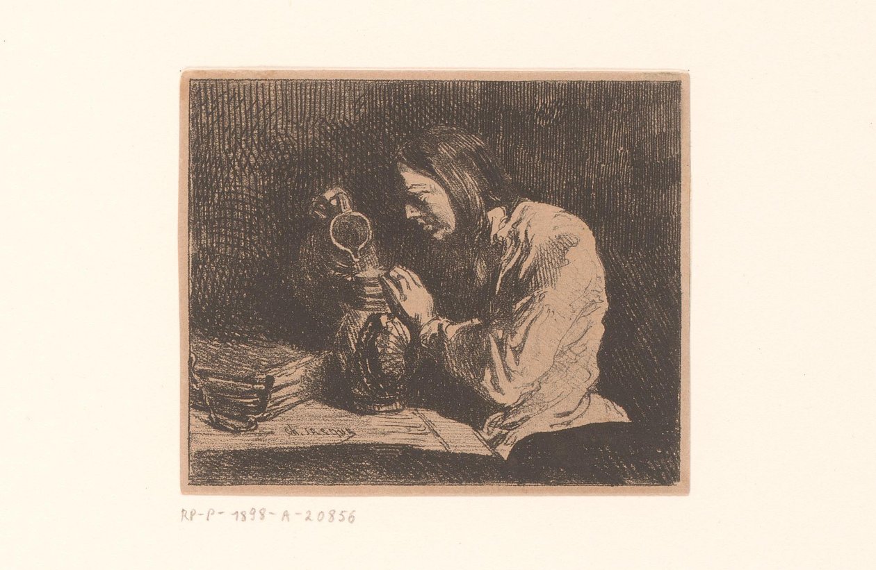 Young Man with Pitcher by Charles Emile Jacque