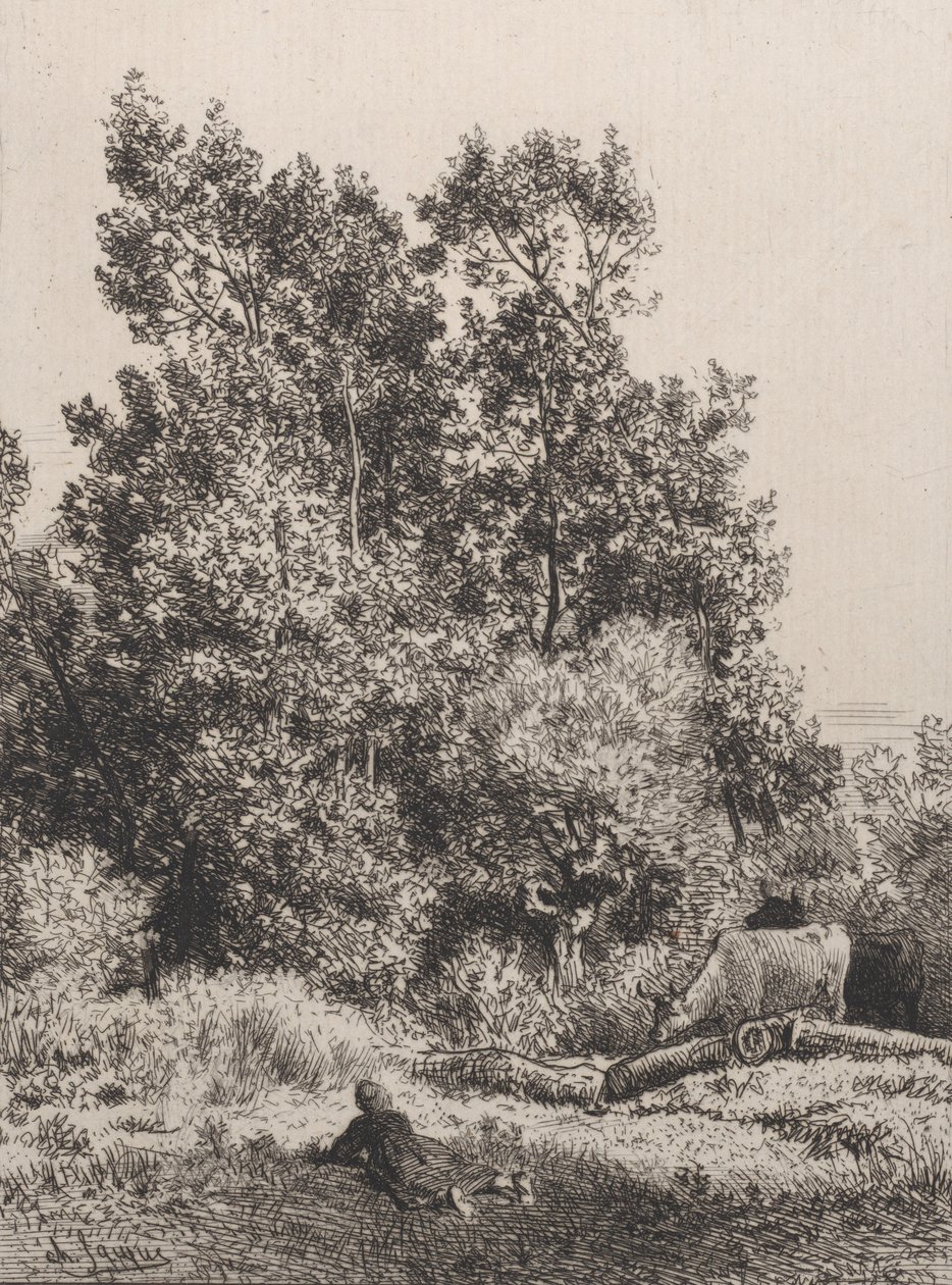Landscape by Charles Emile Jacque