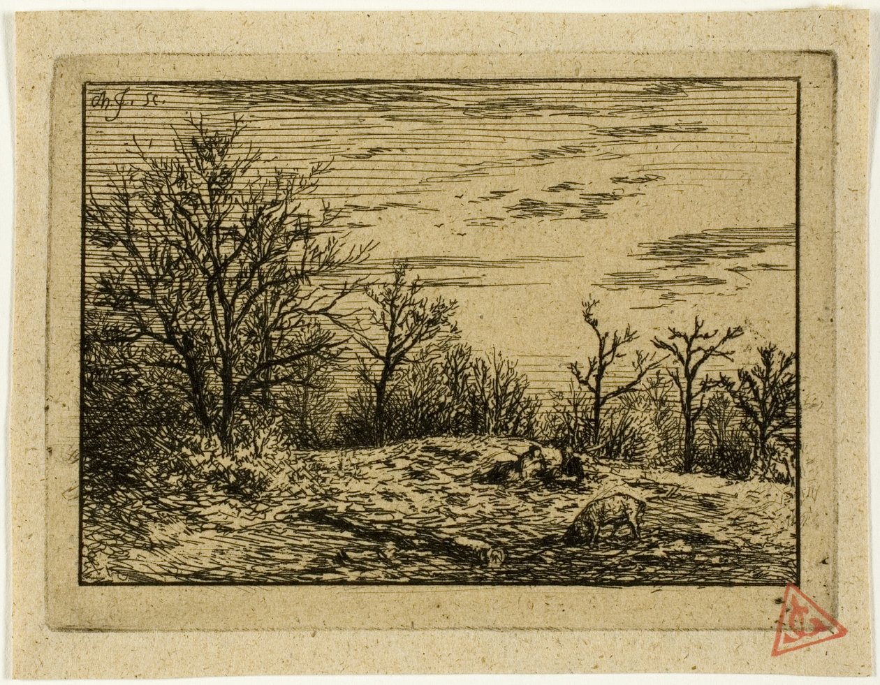 Landscape in Winter by Charles Emile Jacque