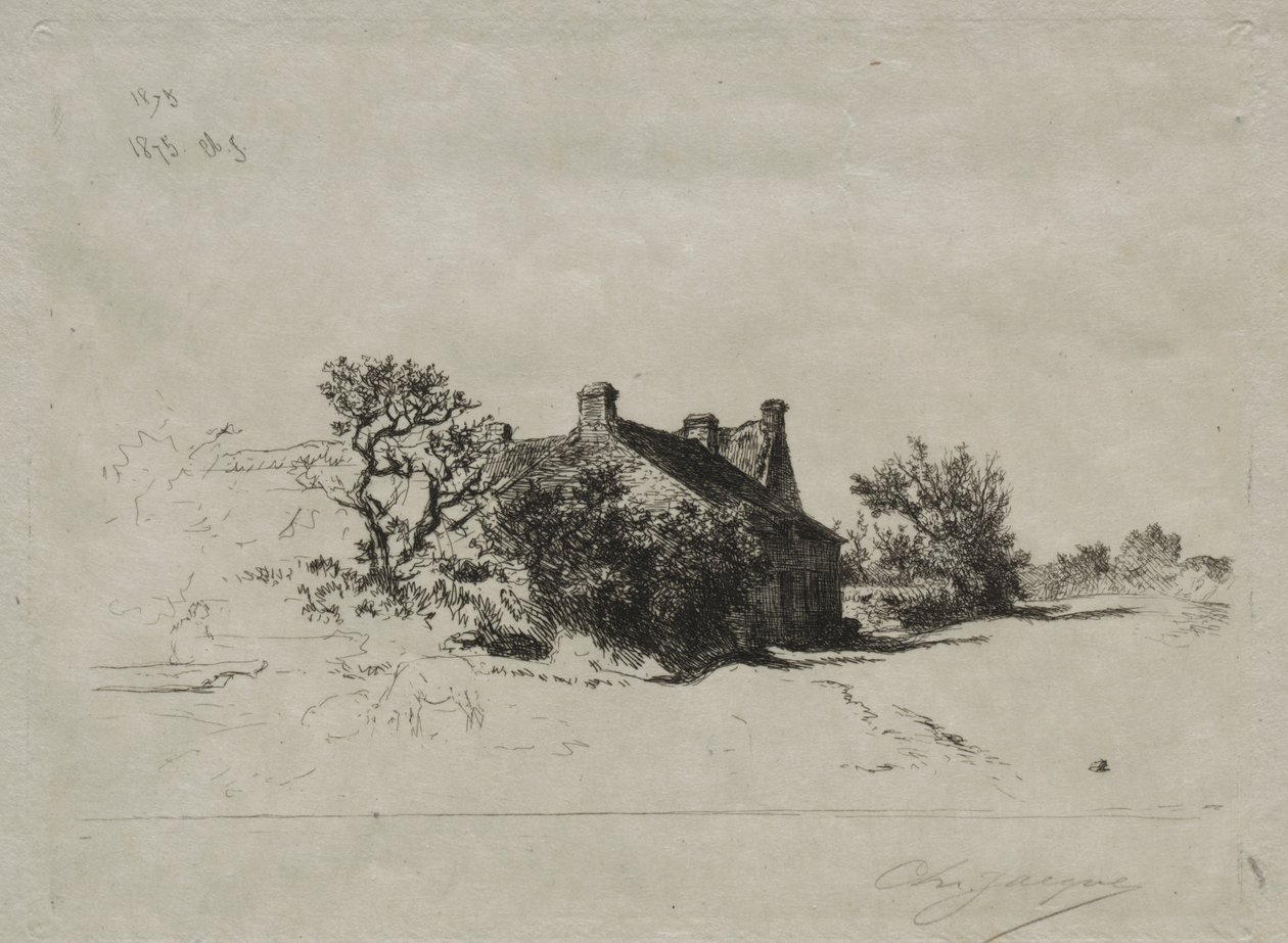 The Little Houses of Kercassier by Charles Emile Jacque