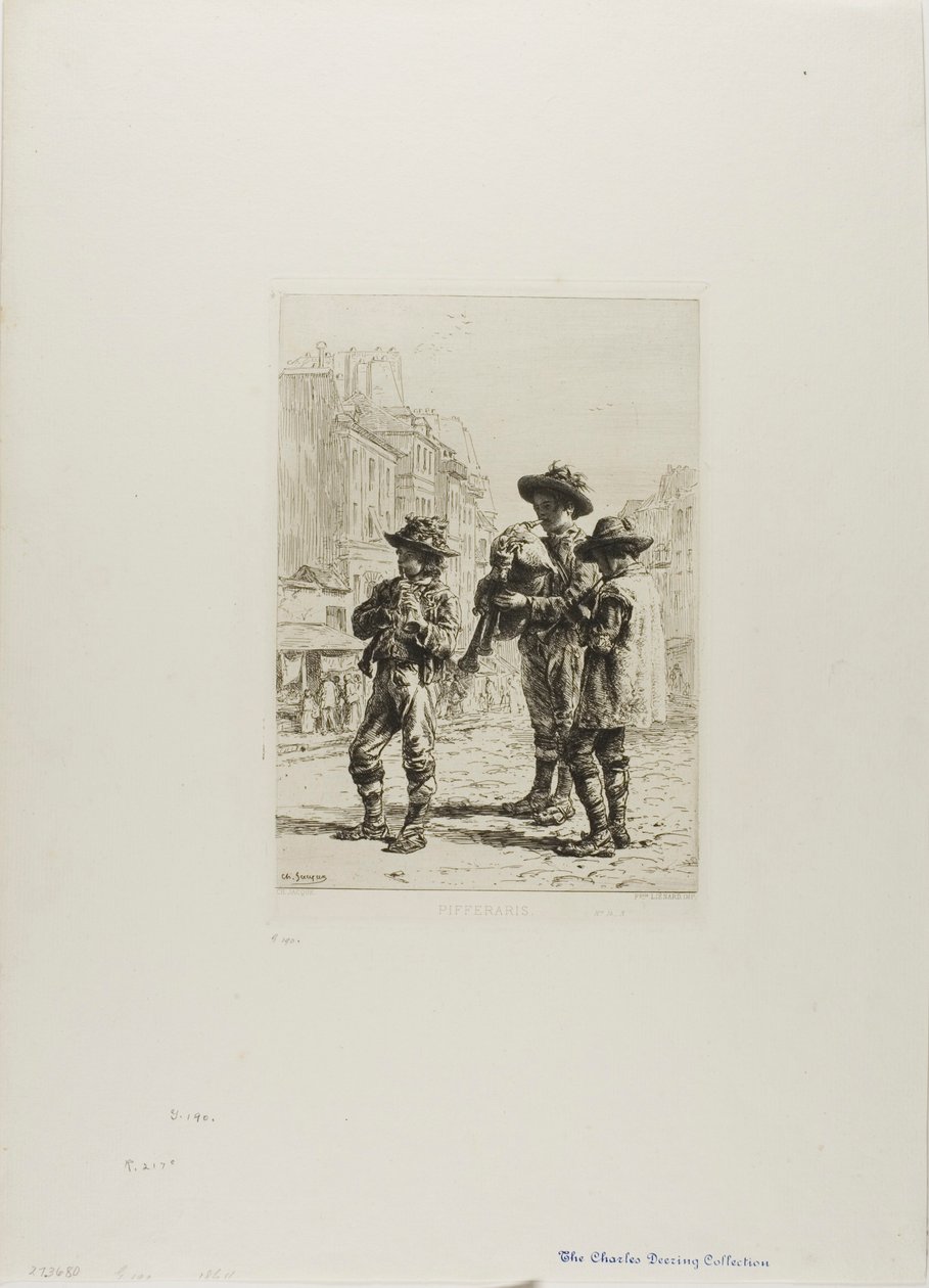 Pifferari by Charles Emile Jacque