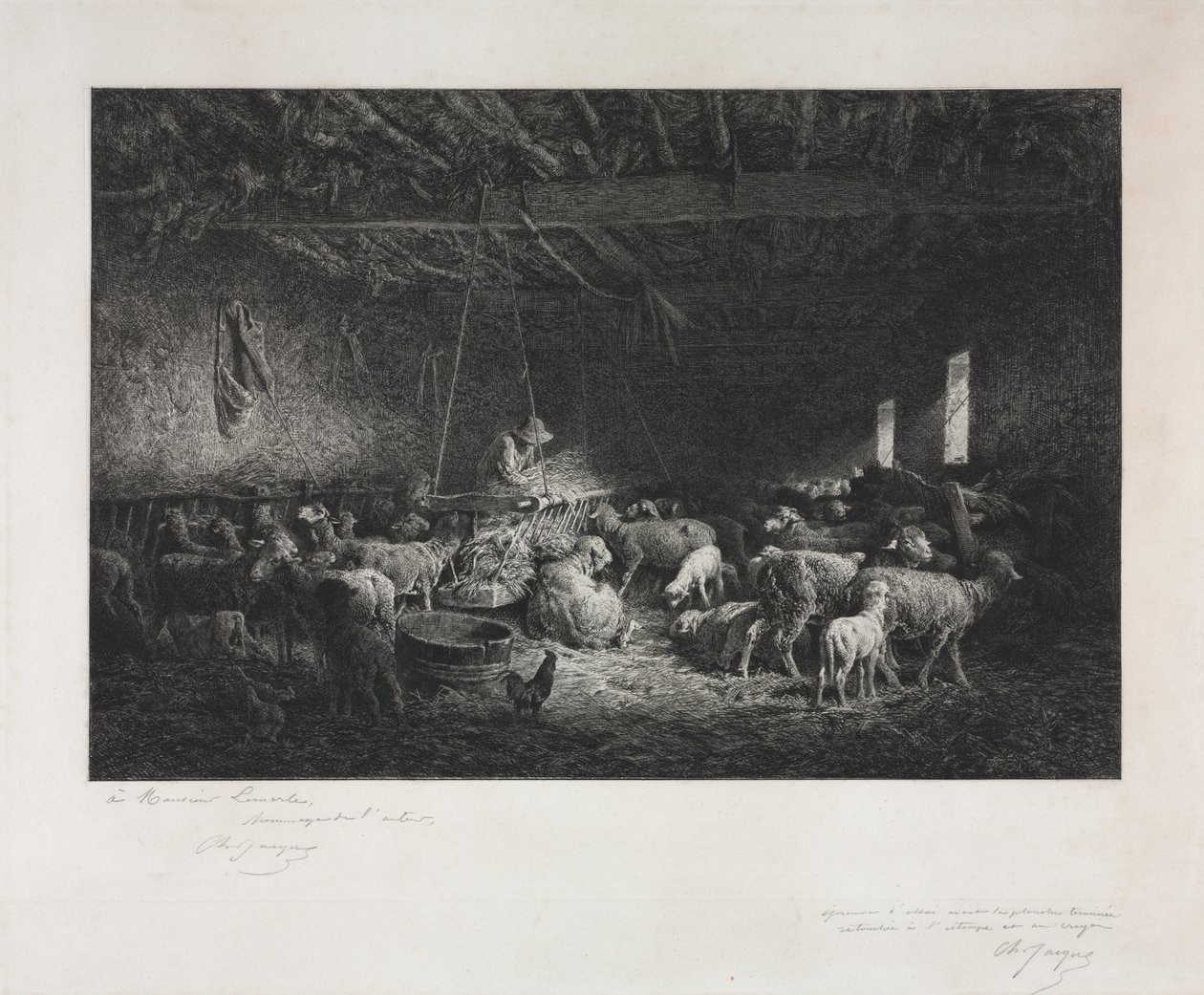 Stable by Charles Emile Jacque