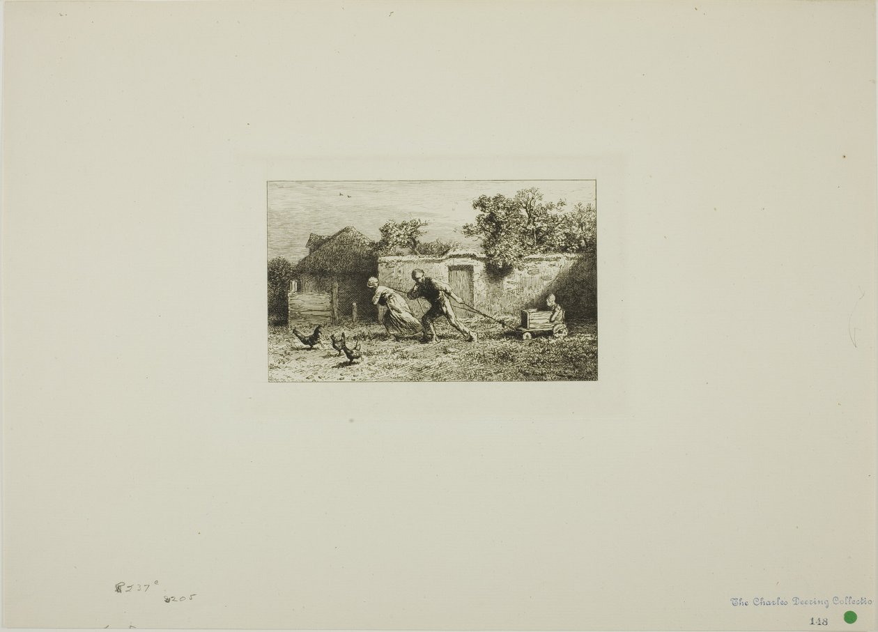 The Carriage by Charles Emile Jacque