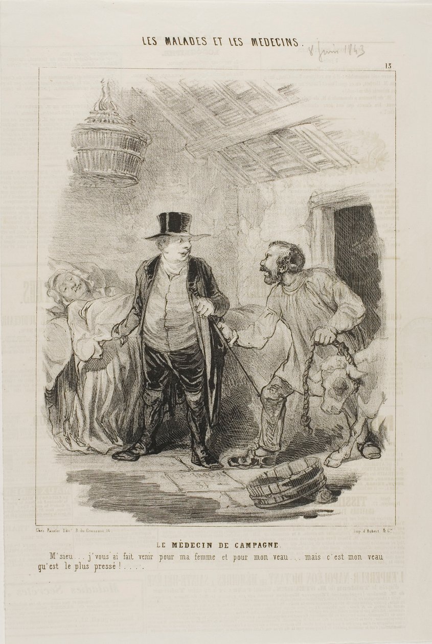 The Country Doctor (plate 13) by Charles Emile Jacque
