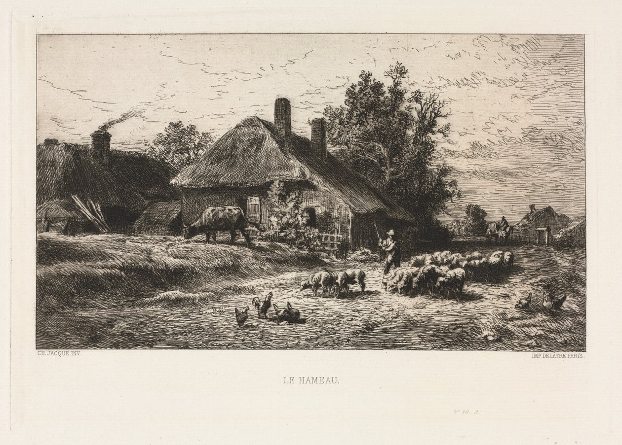 The Hamlet by Charles Emile Jacque