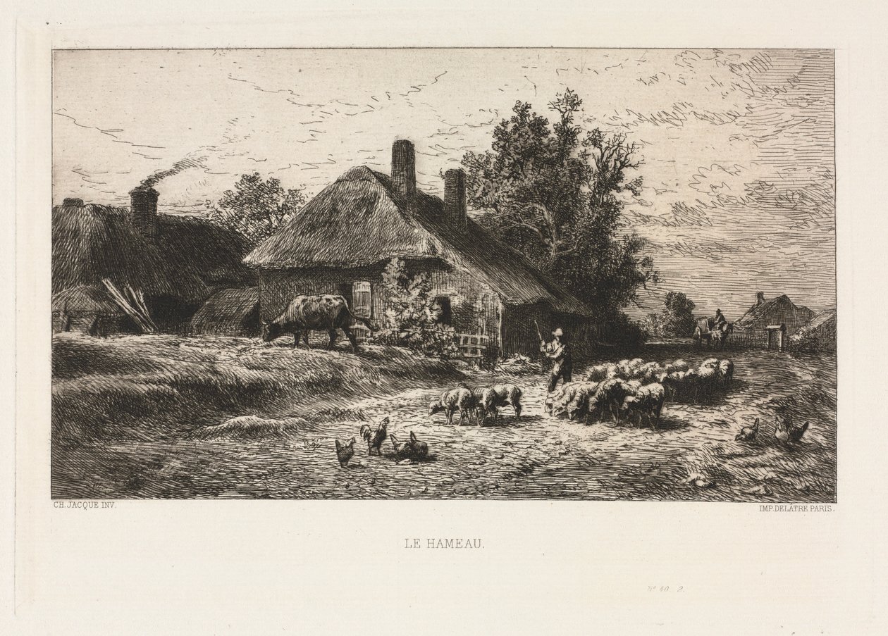 The Hamlet by Charles Emile Jacque