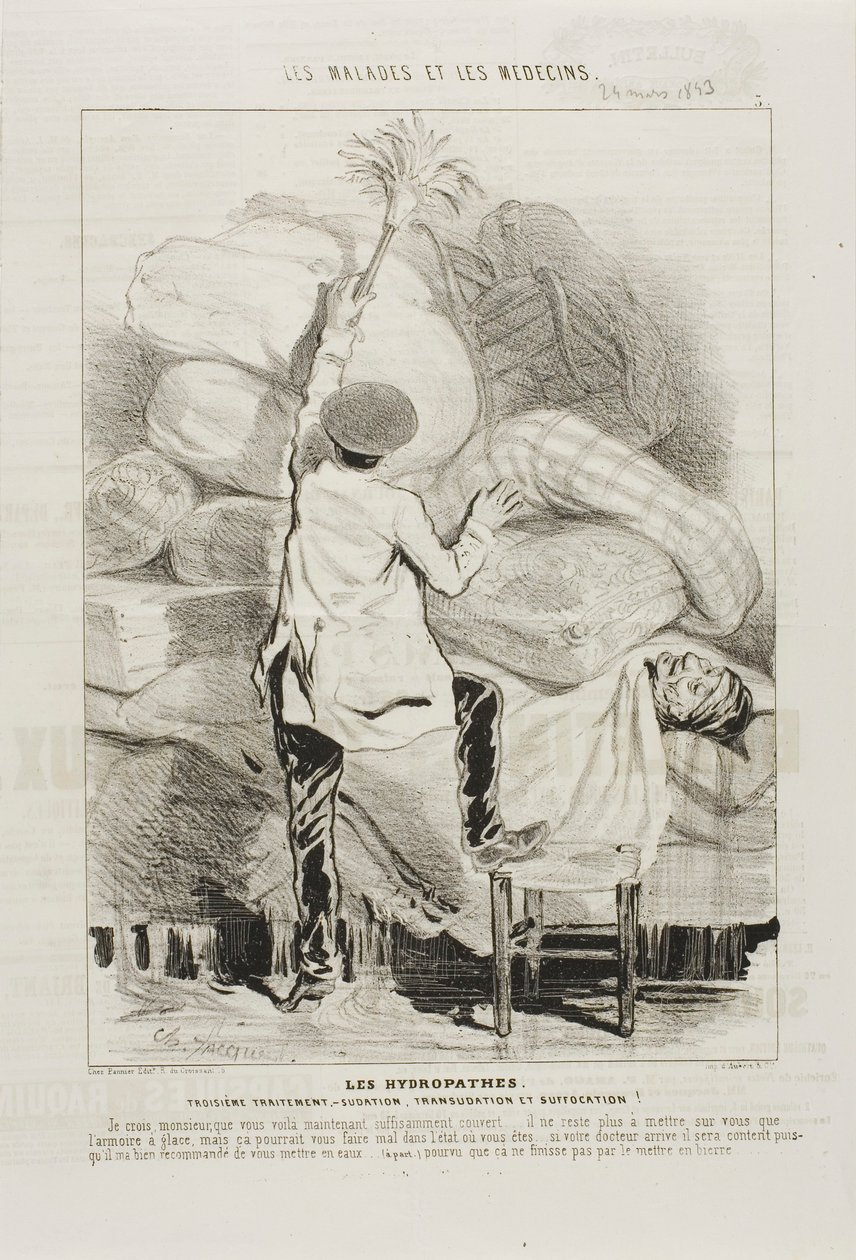 The Hydropaths: Third Treatment (plate 3) by Charles Emile Jacque