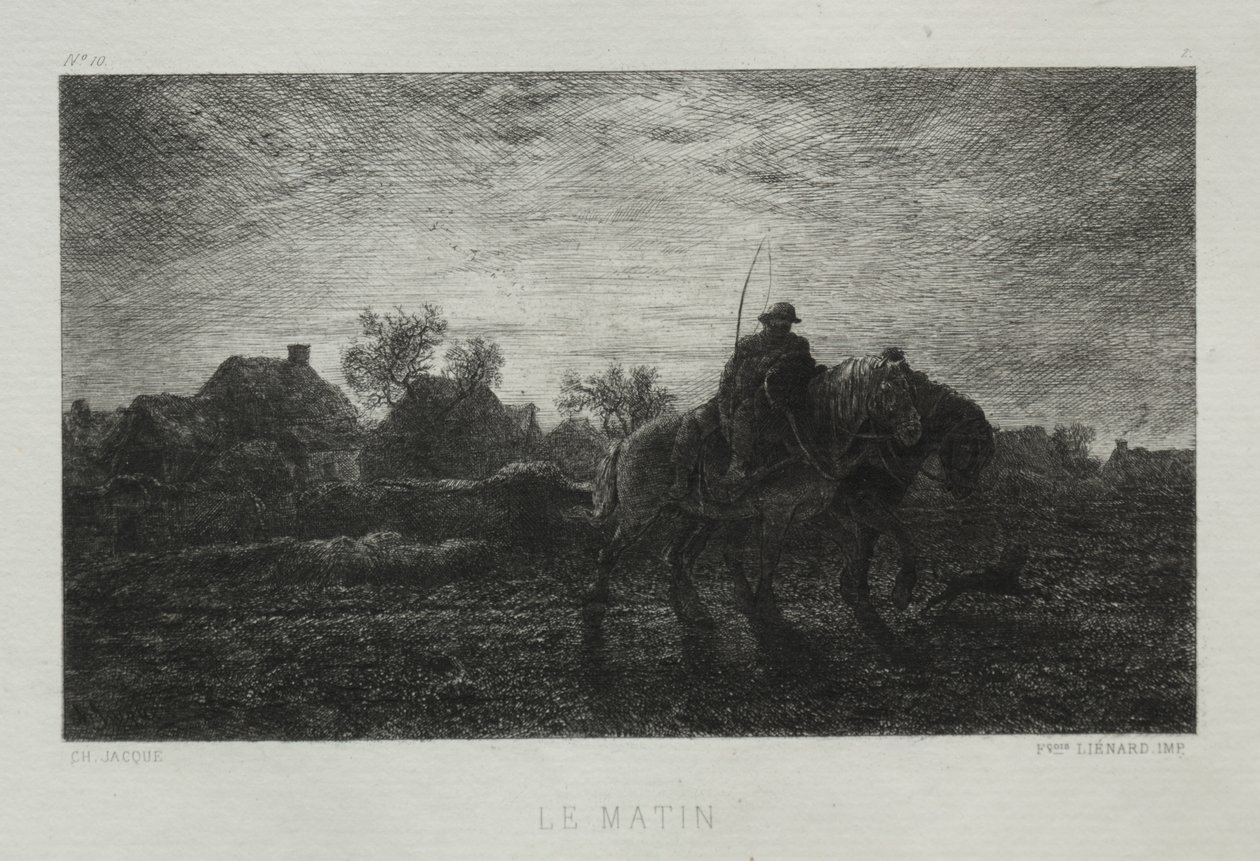 The Morning by Charles Emile Jacque