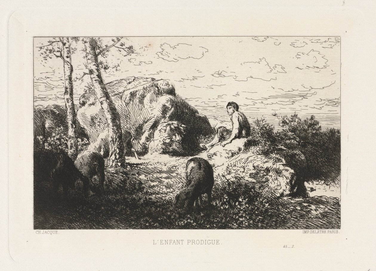 The Prodigal Child by Charles Emile Jacque