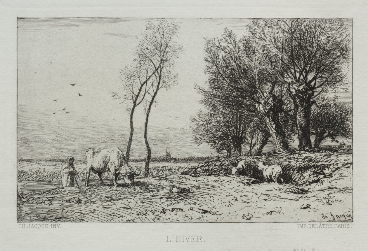 Winter by Charles Emile Jacque