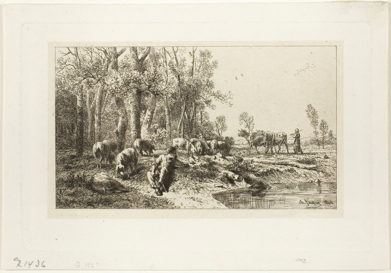 Winter by Charles Emile Jacque