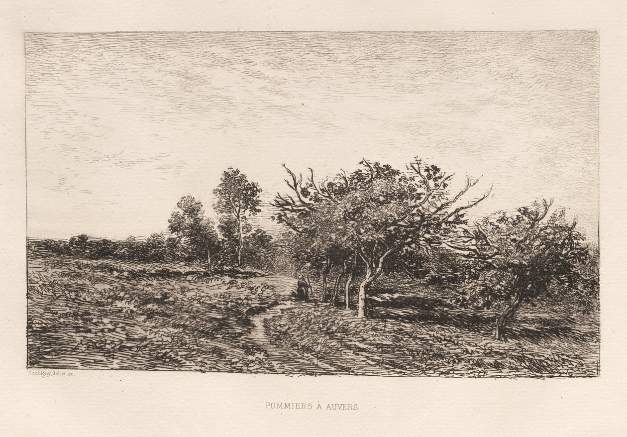 Apple Trees at Auvers by Charles Francois Daubigny