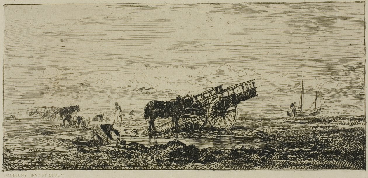 Beach at Villerville by Charles Francois Daubigny