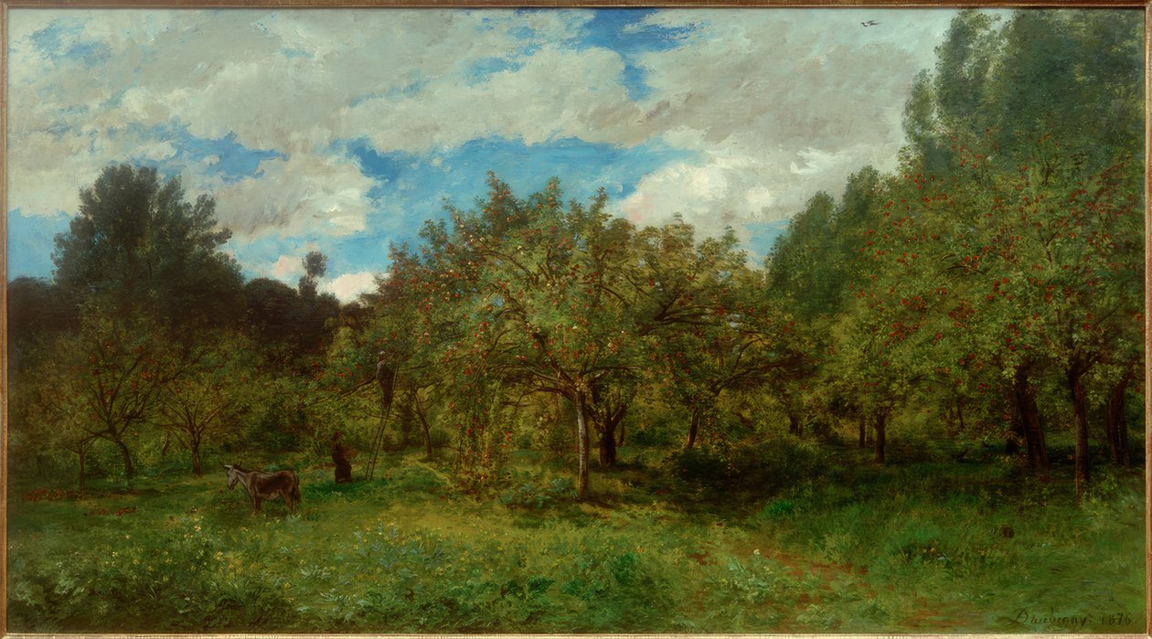 C. F. Daubigny, French Orchard at Harvest Time by Charles Francois Daubigny