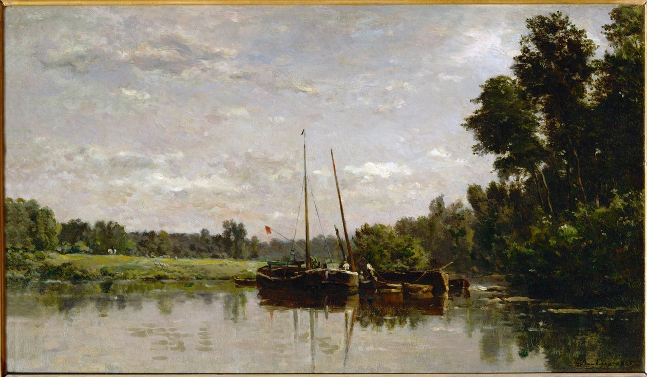 The Barges by Charles Francois Daubigny