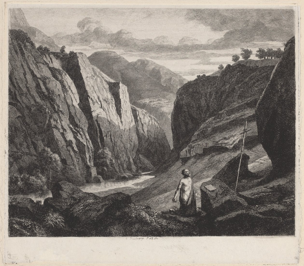 Saint Jerome by Charles Francois Daubigny