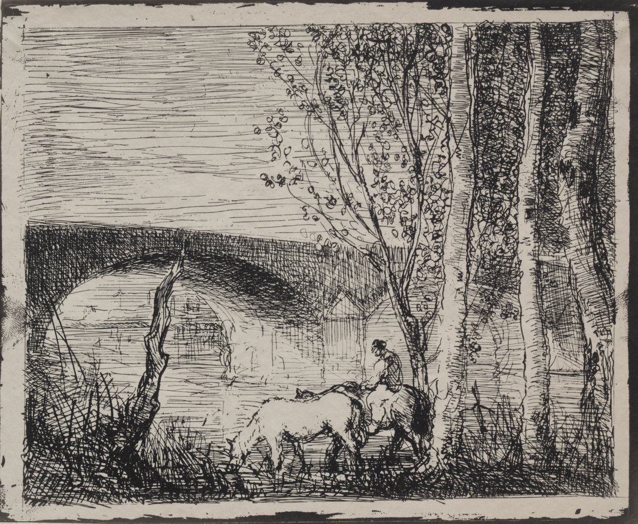 The Bridge by Charles Francois Daubigny