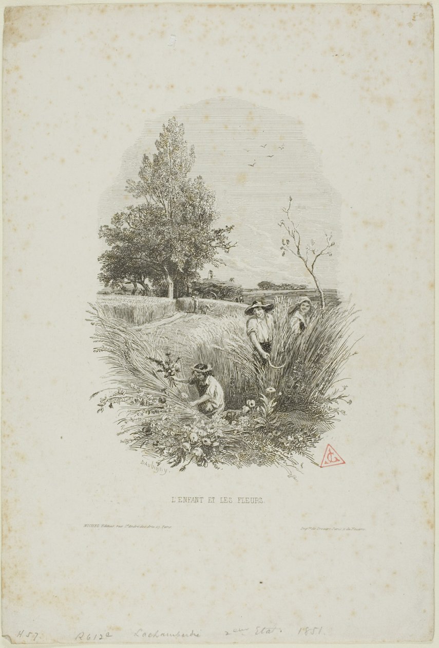 The Child and the Flowers by Charles Francois Daubigny