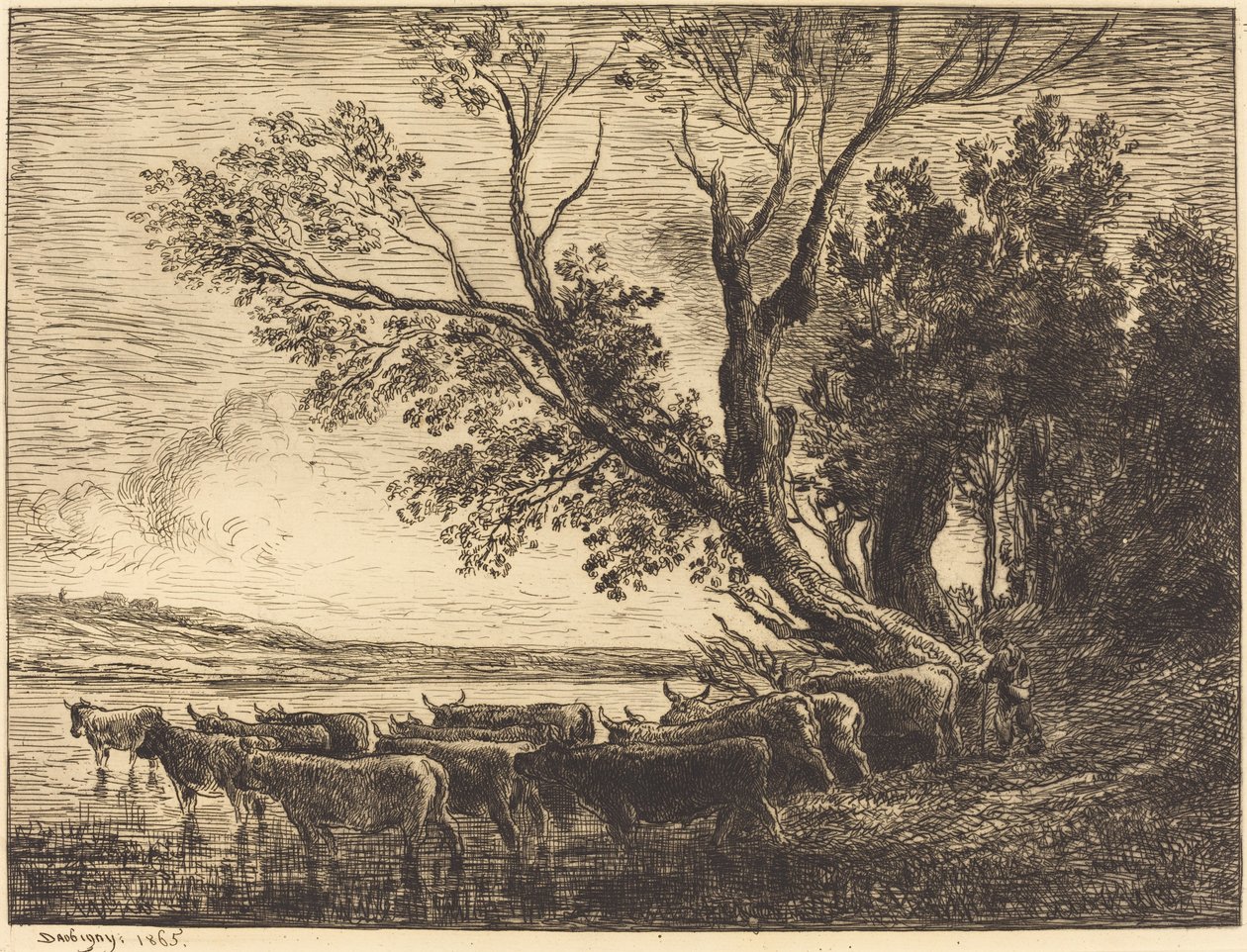 The Ford by Charles Francois Daubigny