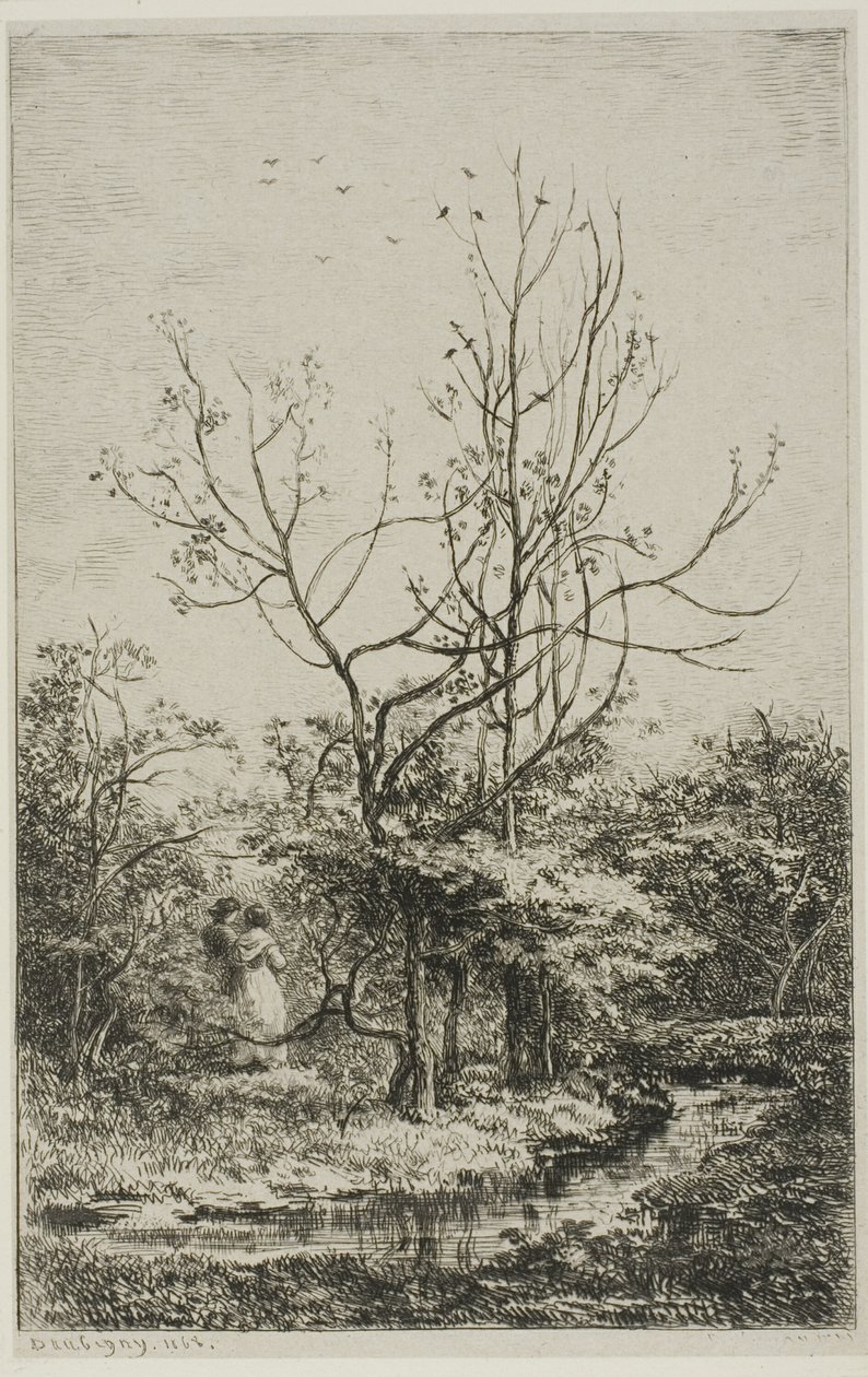 The Orchard by Charles Francois Daubigny