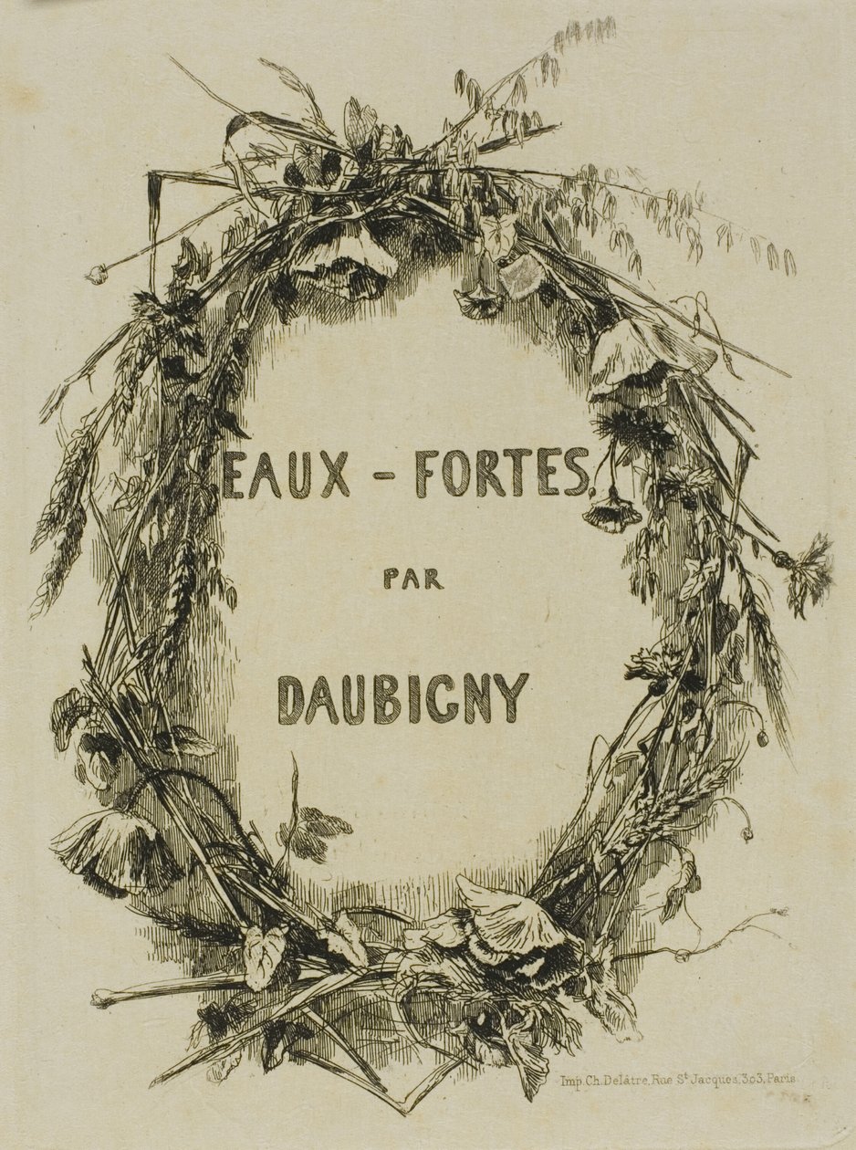 Wreath of Wildflowers, Frontispiece by Charles Francois Daubigny