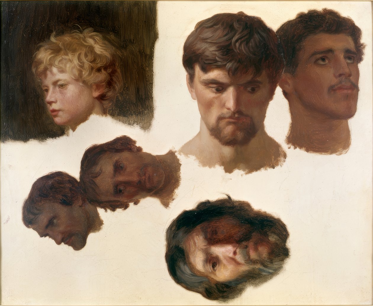 Study of Six Heads by Charles Gleyre