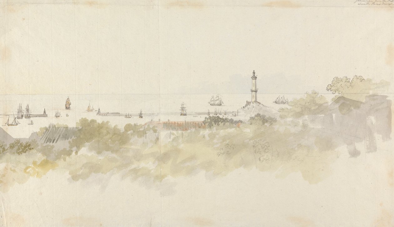 Genoa - A Seascape with Shipping by Charles Gore