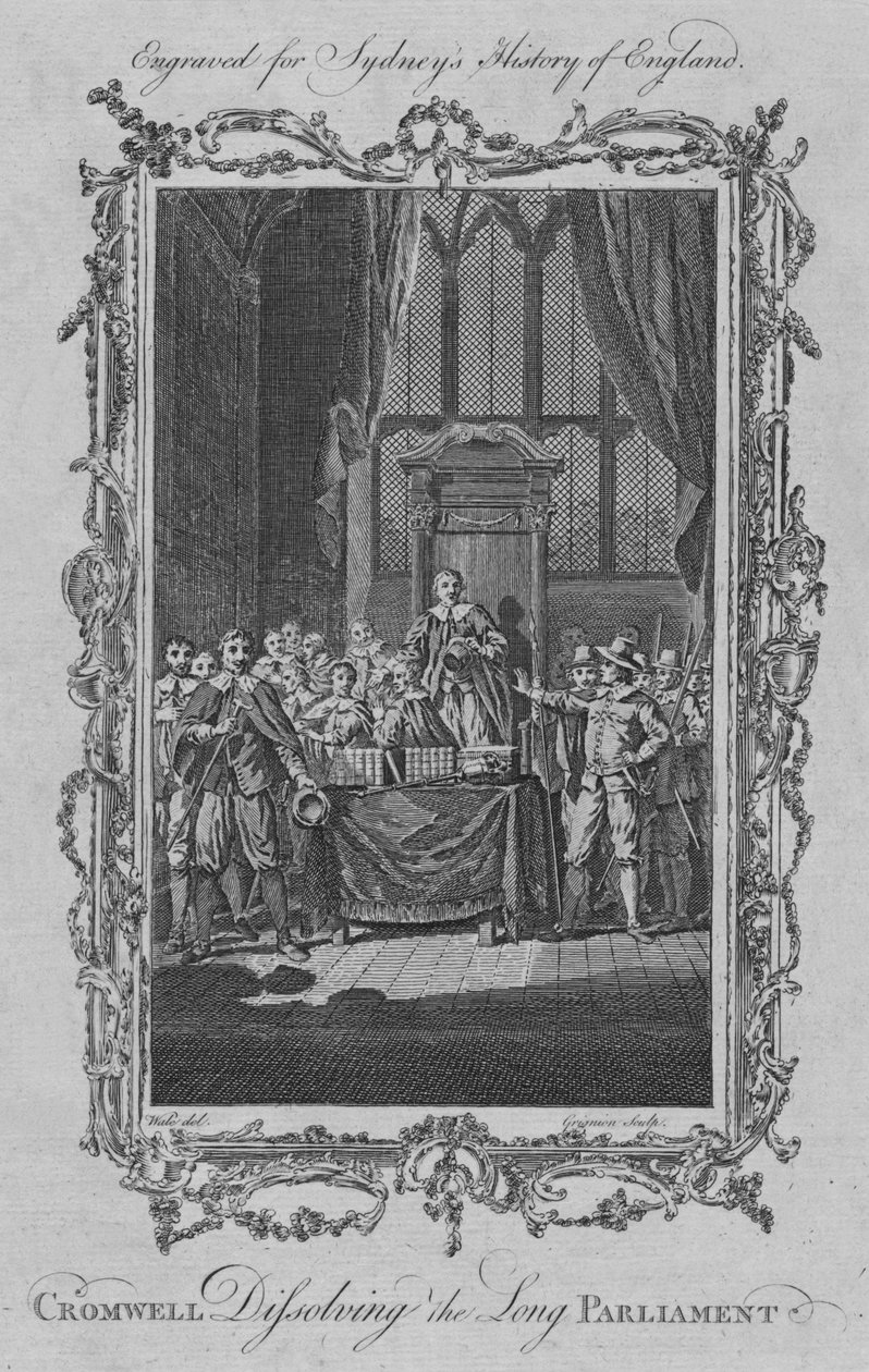 Cromwell dissolving the Long Parliament, 1773 by Charles Grignion