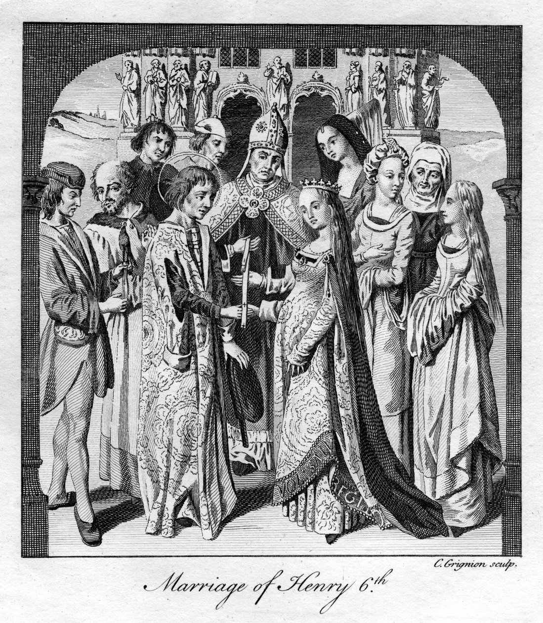 Marriage of Henry VI by Charles Grignion