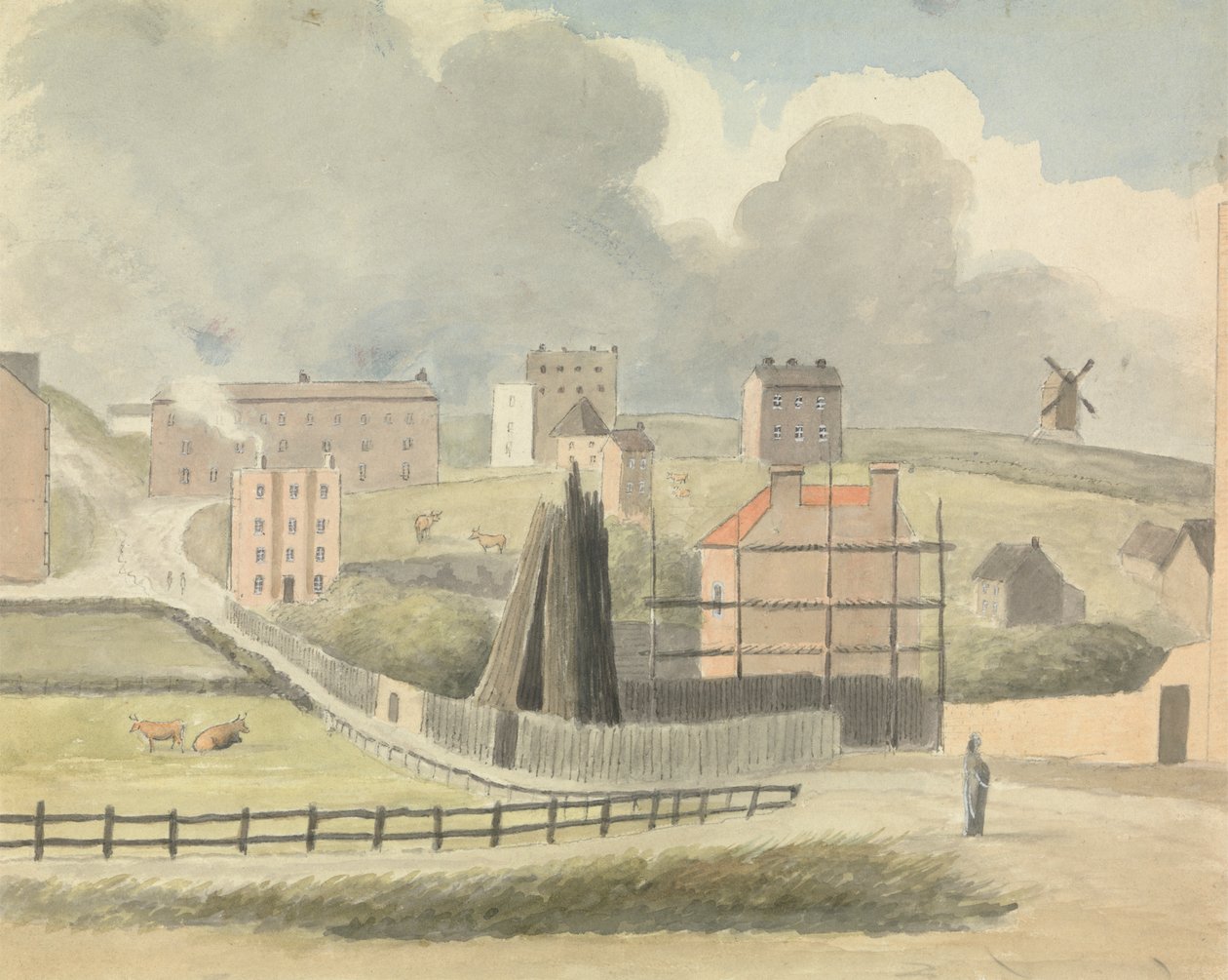 Farming Village by Charles Hamilton Smith