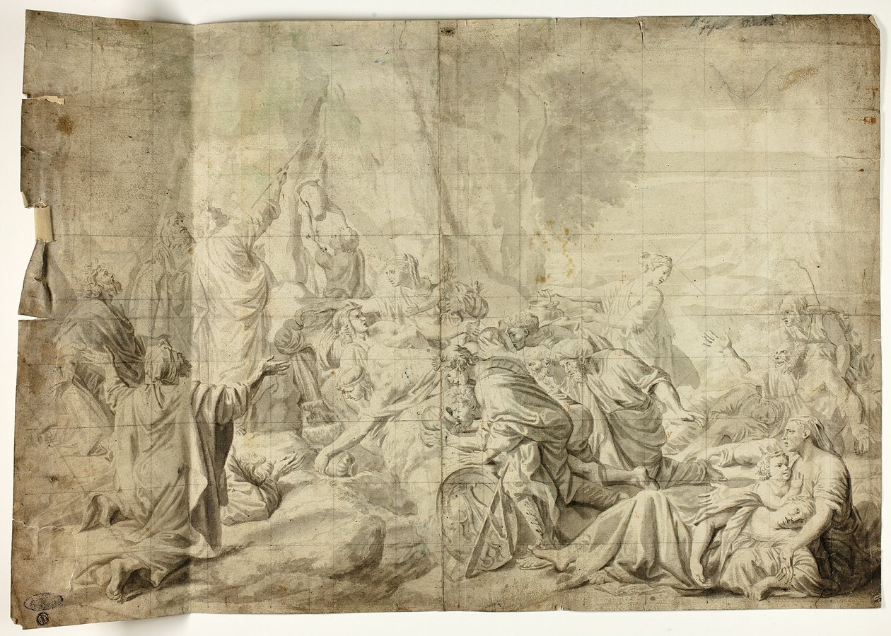 Moses Drawing Water from the Rock by Charles Le Brun