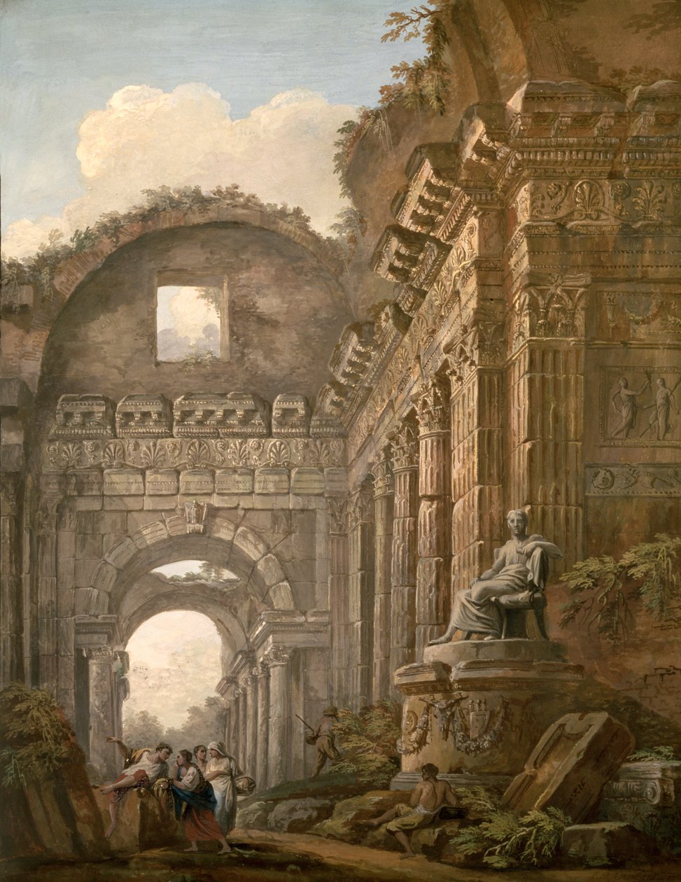 Architectural Ruins by Charles Louis Clerisseau