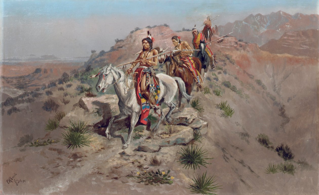 On the Warpath by Charles Marion Russell