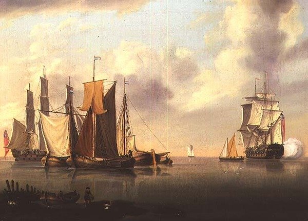Shipping in a Calm by Charles Martin Powell