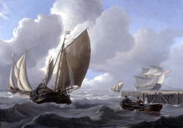 Shipping off the Dutch Coast by Charles Martin Powell