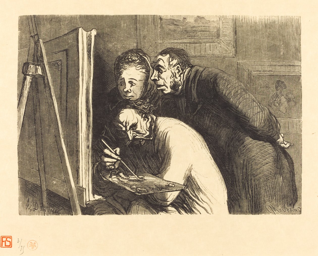 Painters and Bourgeois by Charles Maurand after Honoré Daumier