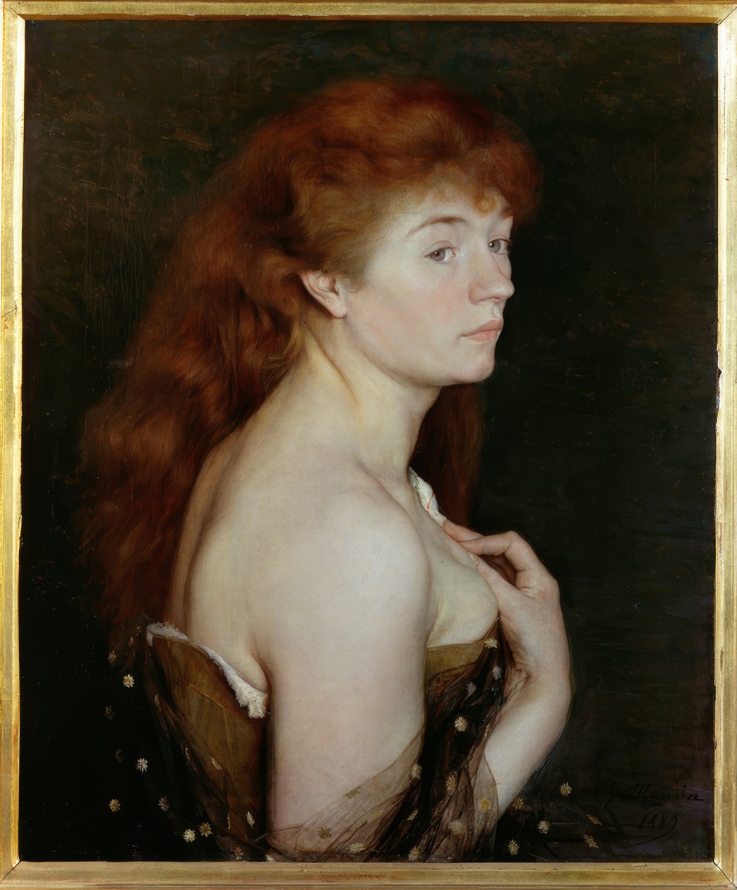 Portrait of a Young Redheaded Woman by Charles Maurin