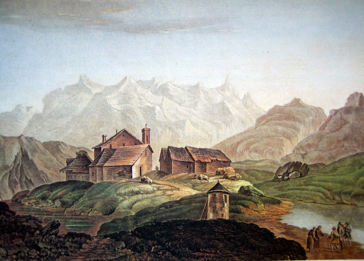 Gotthard Hospice 1785 by Charles Melchior Descourtis