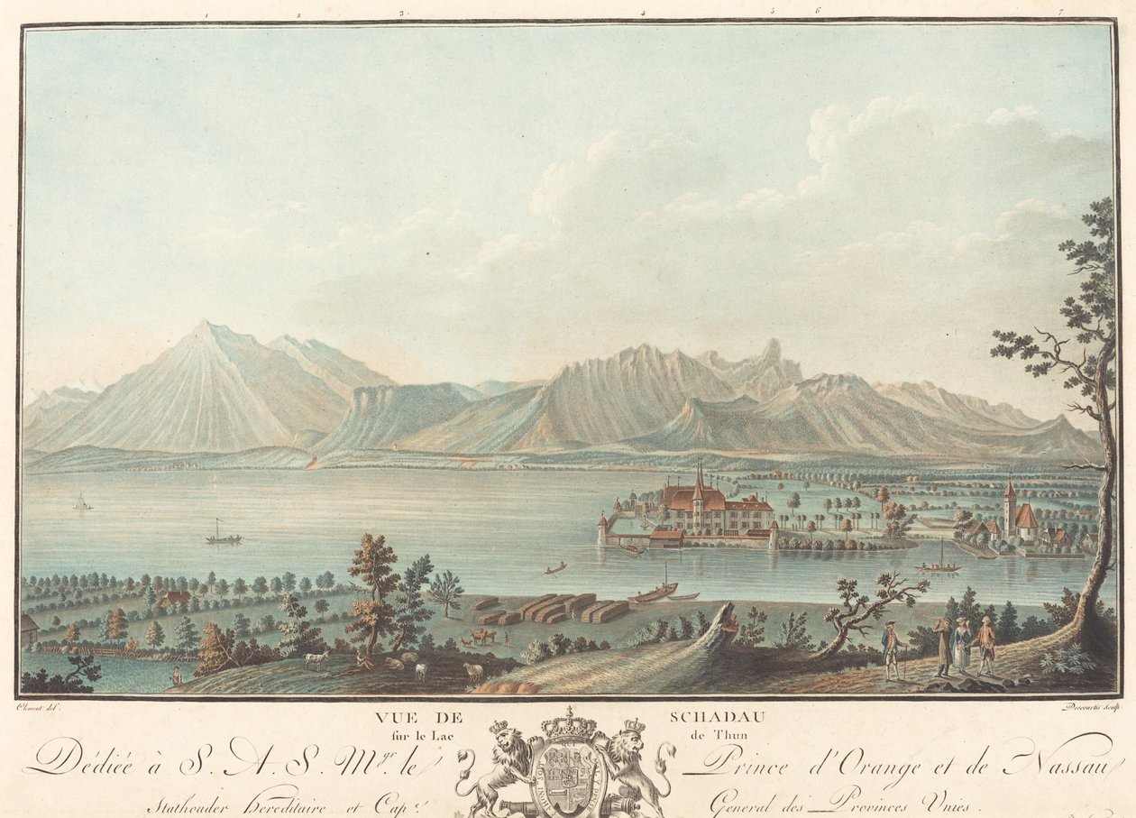 View of Schadau by Charles Melchior Descourtis