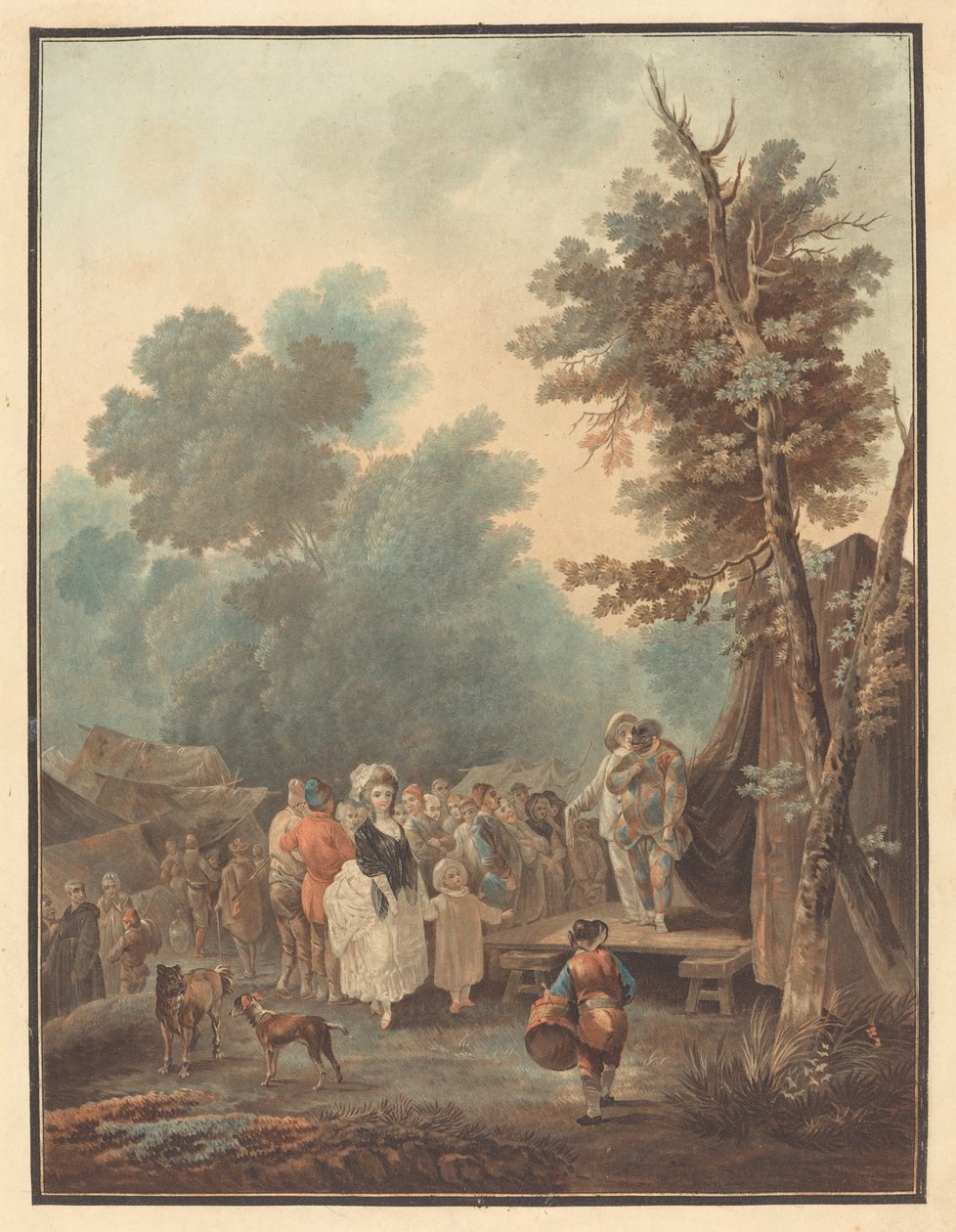 Village Fair by Charles Melchior Descourtis after Nicolas Antoine Taunay