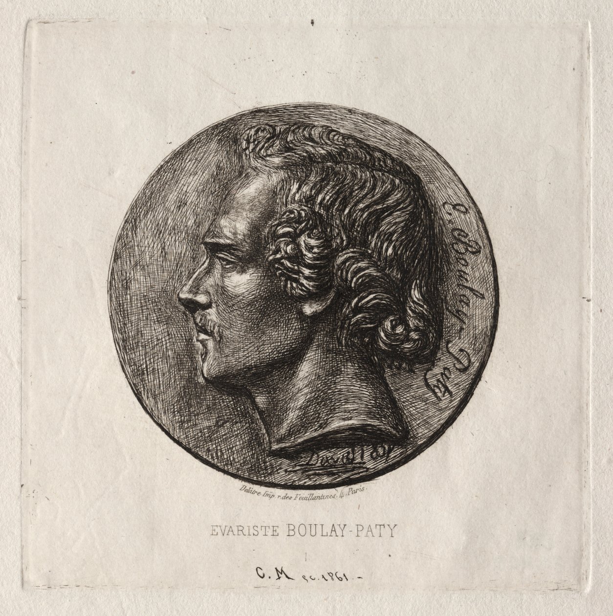 Evariste Boulay-Paty; a Poet by Charles Meryon