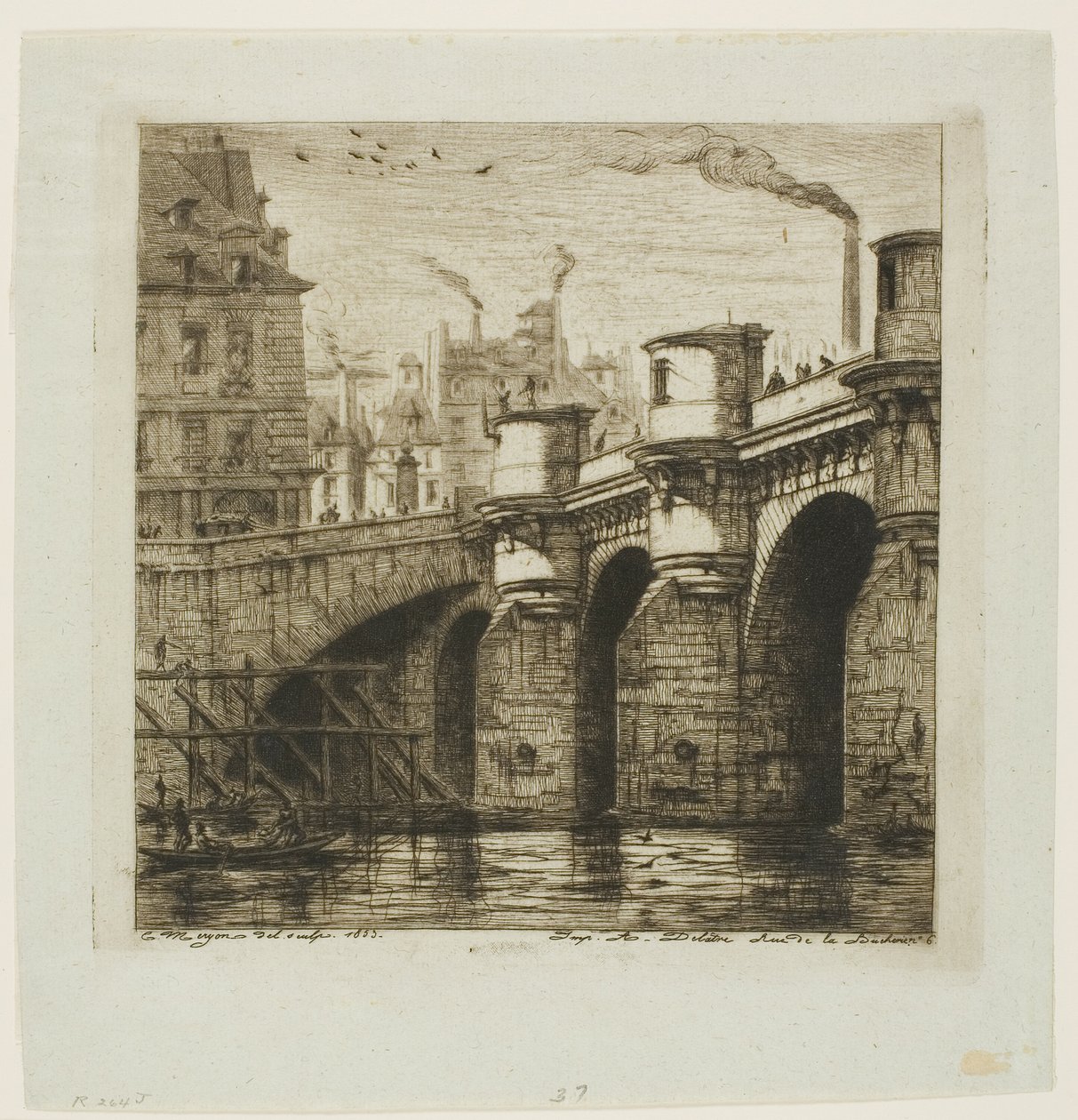 Pont-Neuf, Paris by Charles Meryon