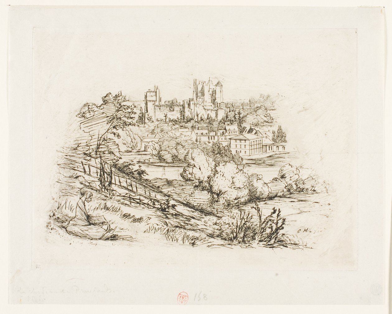 Ruins of the Château de Pierrefonds by Charles Meryon