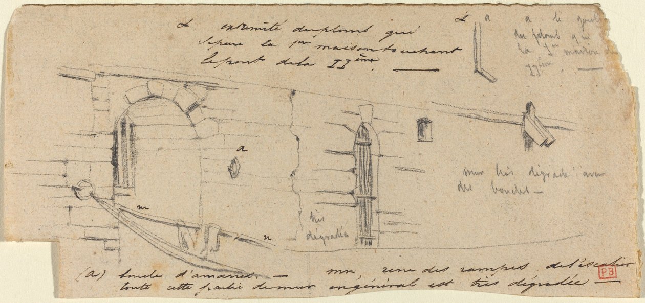 Study for "Le Petit Pont" by Charles Meryon