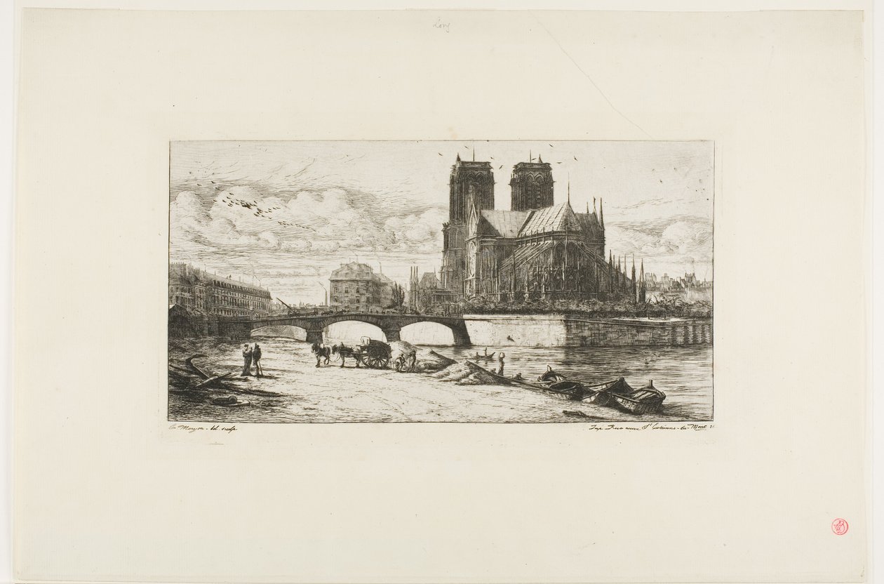 The Apse of Notre-Dame, Paris by Charles Meryon