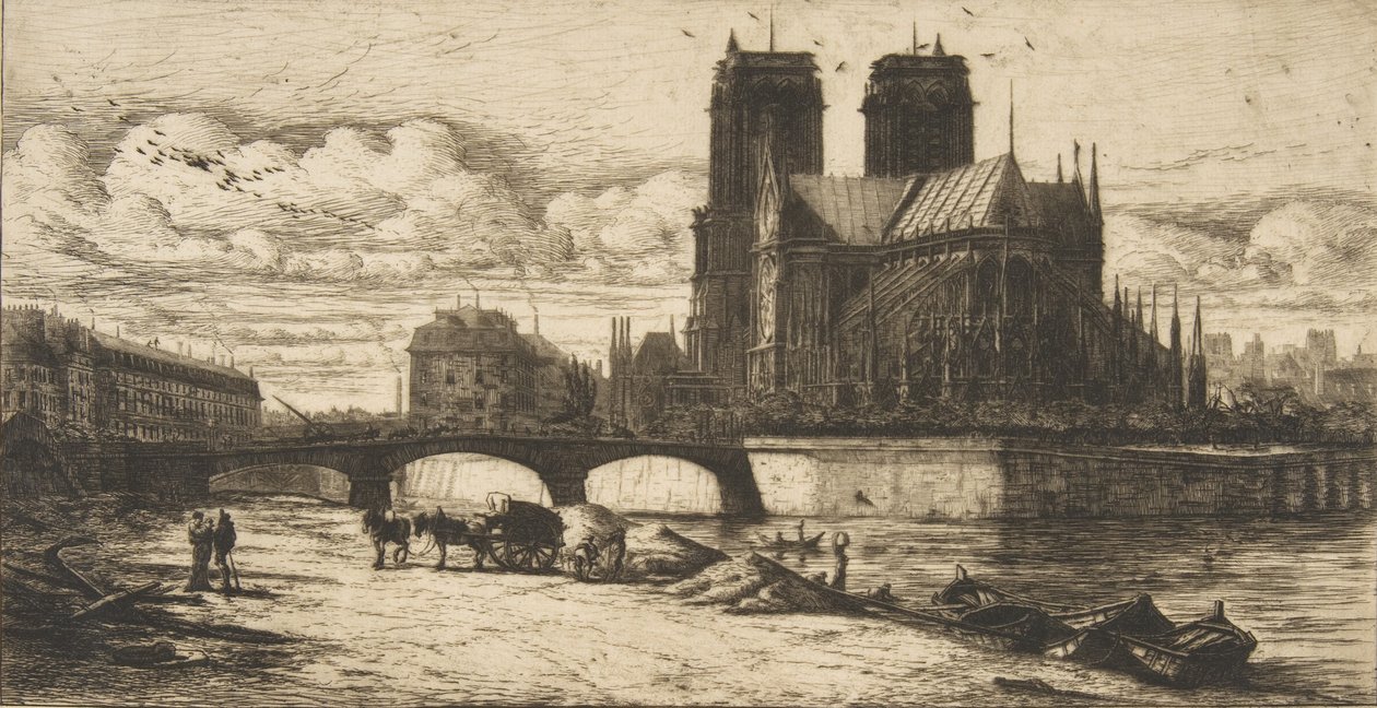 The Apse of Notre-Dame, Paris, 1854 by Charles Meryon