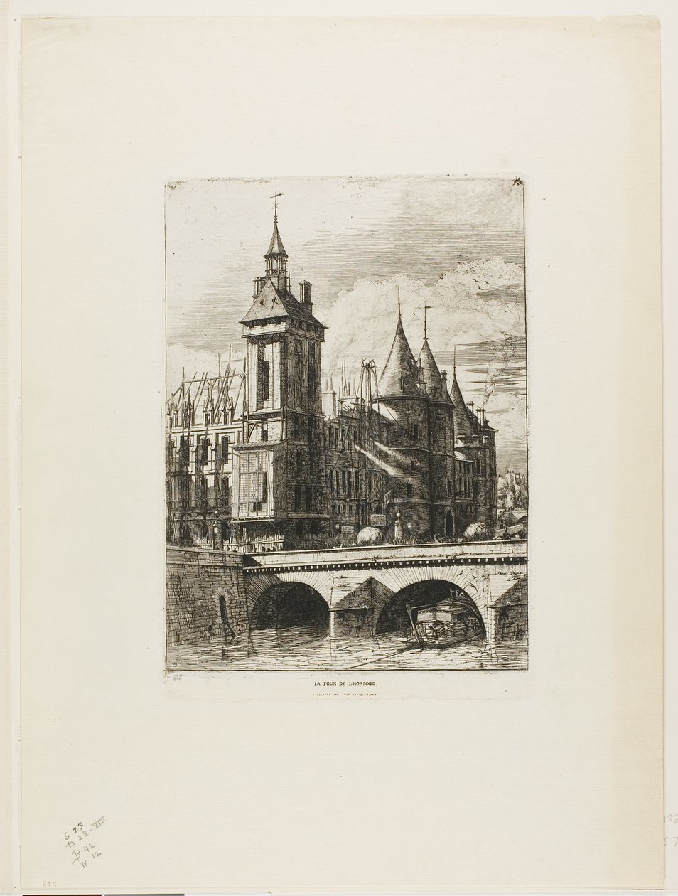 The Clock Tower, Paris by Charles Meryon